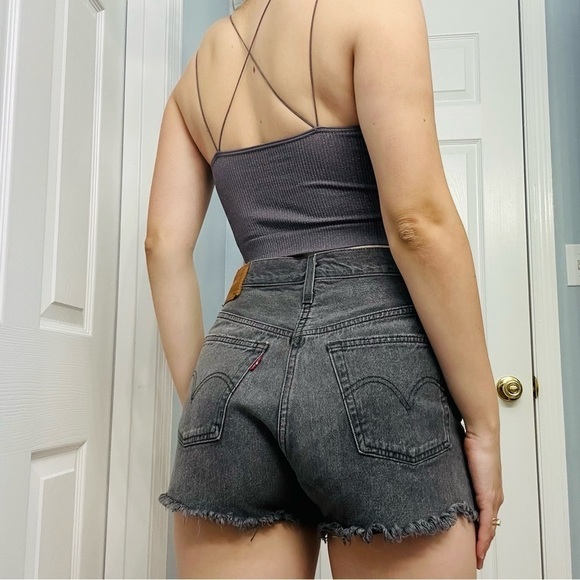 Urban Outfitters Crop Tank Top Lavender Purple Fitted Casual Strappy Small - Picture 2 of 7